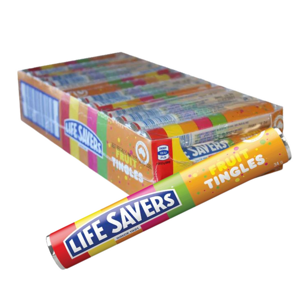 Life Savers Fruit Tingles 34g - 36 Roll Pack - Aussie Variety-AU Ancel Online