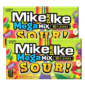 Mike And Ike Mega Mix Sour 141g - 2 Pack American Candy