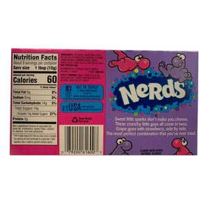 Nerds Candy Strawberry And Grape141g Theatre Box - 12 Pack American Candy - Aussie Variety-AU Ancel Online
