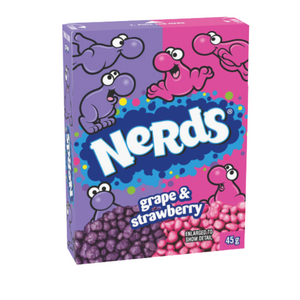 Nerds Lollies Strawberry and Grape 45g - 4 Box Pack