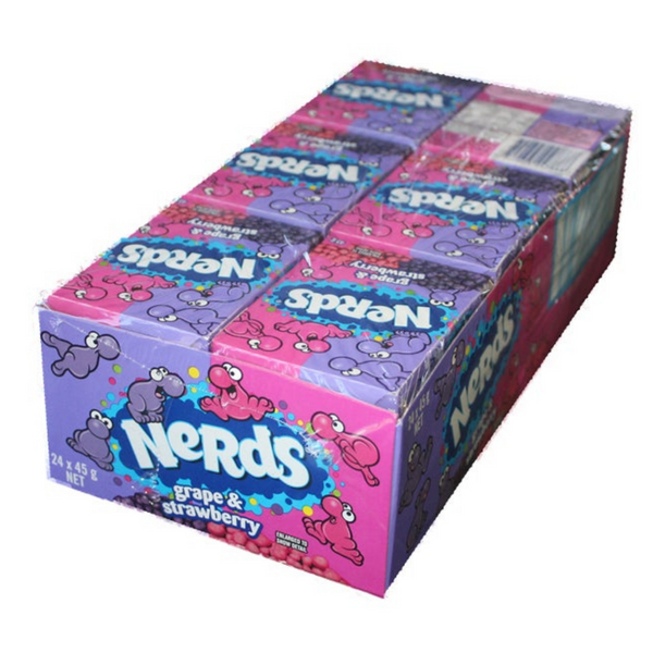 Nerds Lollies Strawberry and Grape 45g x 24 Pack American Candy - Aussie Variety-AU Ancel Online
