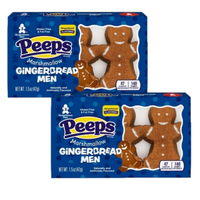 Peeps Marshmallow Gingerbread Men 42g Pack - 2 Packs Gluten Free American Candy

