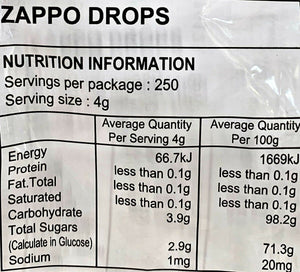 Zappo Drops 1kg - 240 Piece Pack