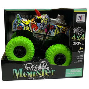 Monster Truck 4x4 Drive – Friction Power (MULTI COLOURED)