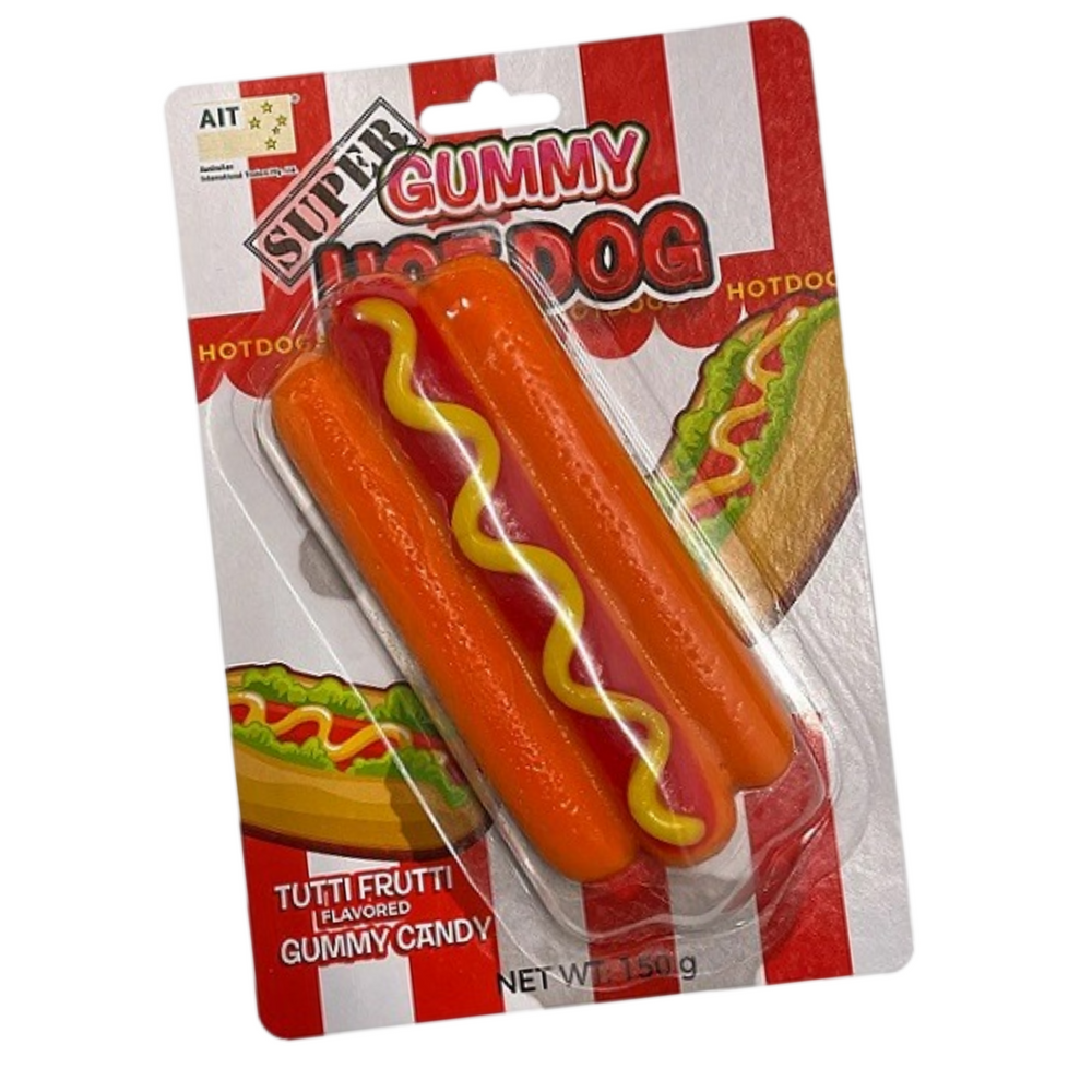 Super Gummy Hot Dog 150g Tutti Frutti Flavour