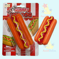 Super Gummy Hot Dog 150g - 12 Pack Tutti Frutti Flavour