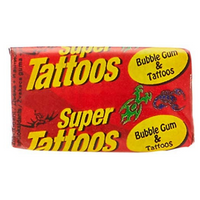 Super Tattoos Bubble Gum 5.5g x 200 Piece Pack - Aussie Variety-AU Ancel Online
