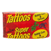 Super Tattoos Bubble Gum 5.5g x 50 Piece Pack - Aussie Variety-AU Ancel Online
