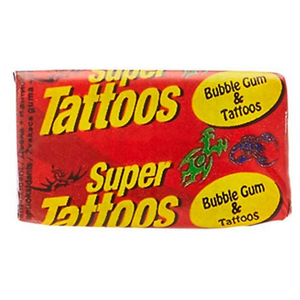 Super Tattoos Bubble Gum 5.5g x 50 Piece Pack - Aussie Variety-AU Ancel Online
