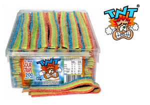 TNT Rainbow Sour Straps 1.4kg (200 Straps) - Aussie Variety-AU Ancel Online