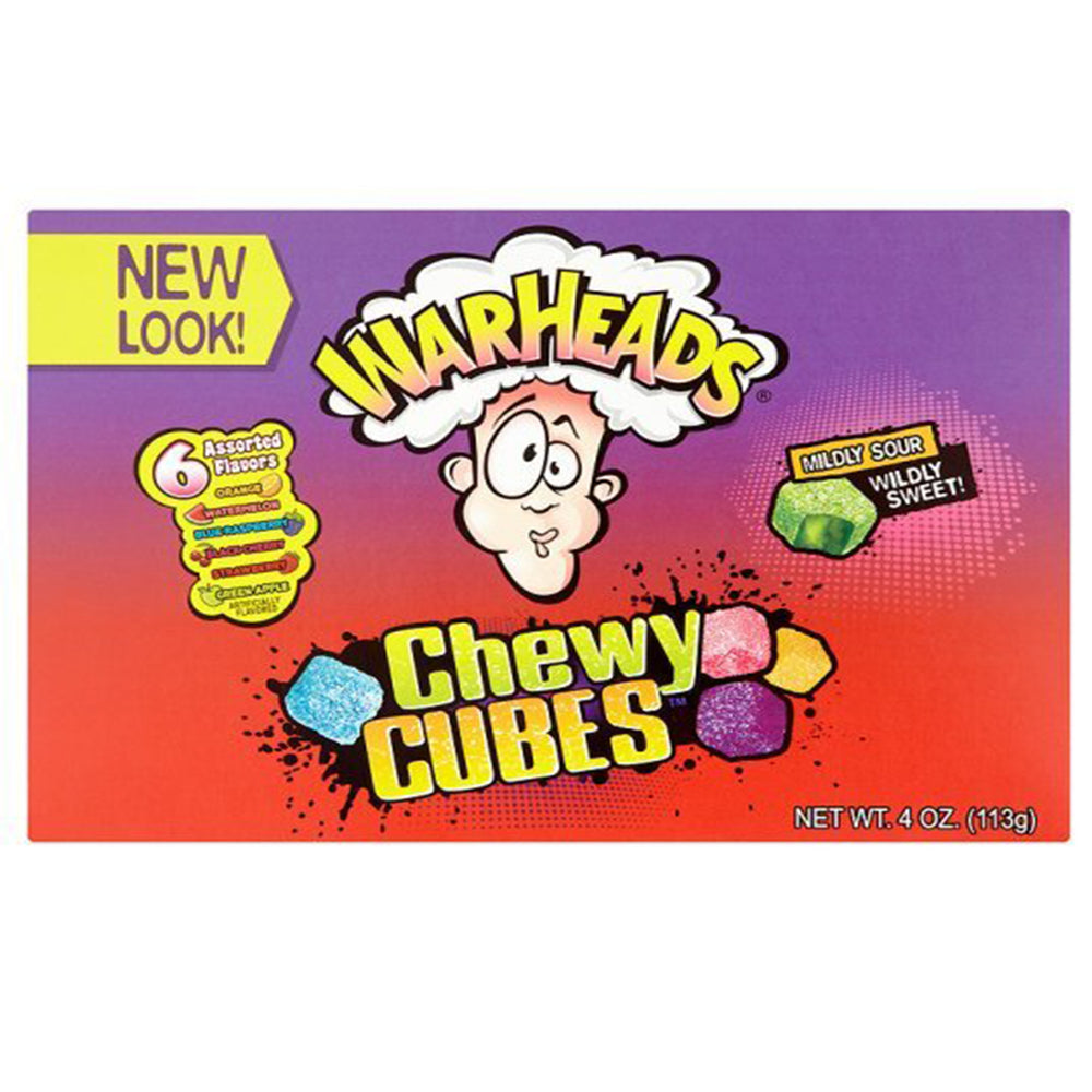 Warheads Sour Cubes Theatre Box 113g - 12 Boxes - American Candy - Aussie Variety-AU Ancel Online