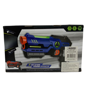 Space Patrol Light Up Toy Gun For Kids – Battery Operated With Light Sound And Vibration (BLUE)
