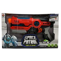 Space Patrol Light Up Toy Gun For Kids – Battery Operated With Light Sound And Vibration (RED)